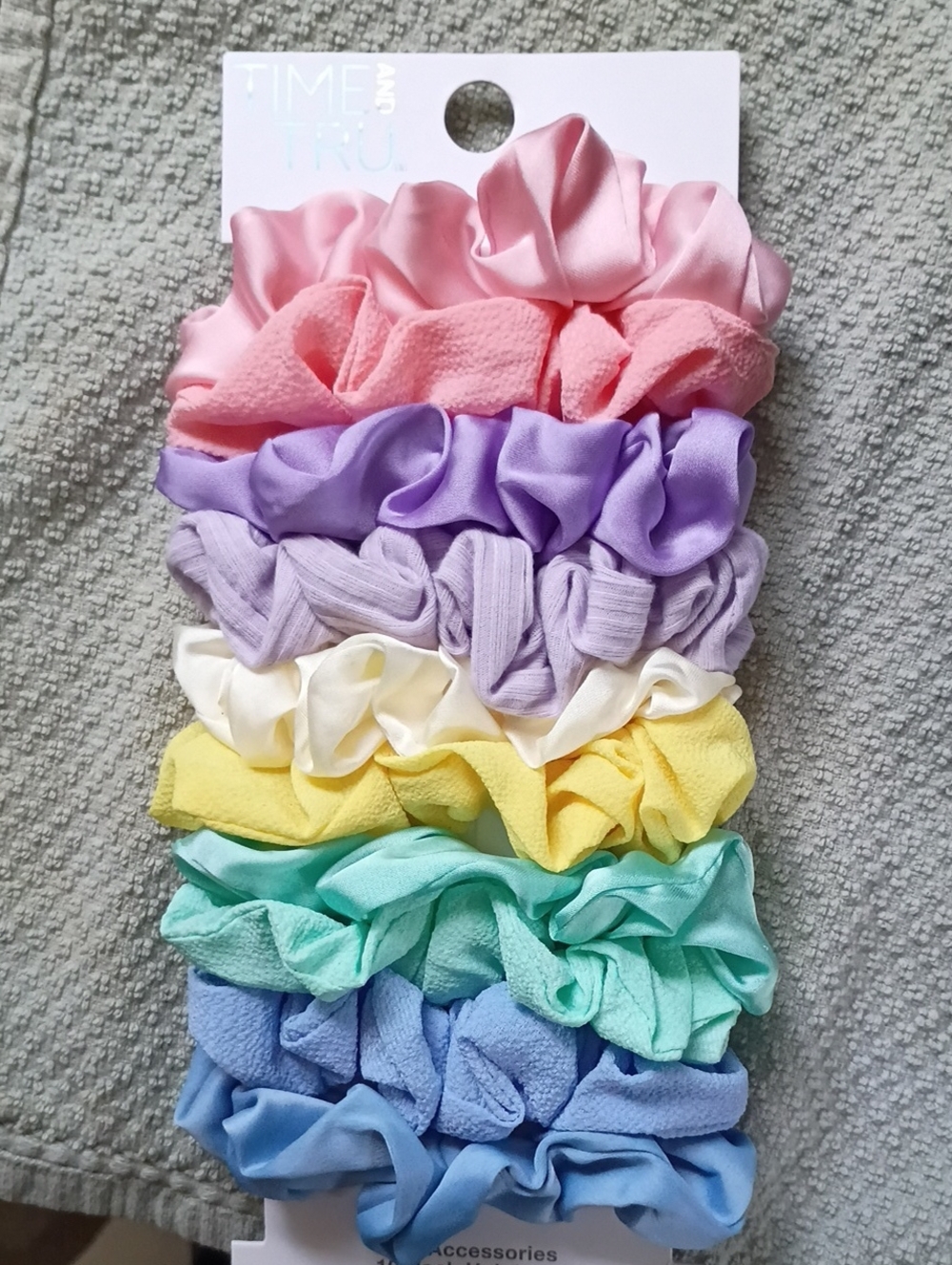 TIME AND TRU Kids Pastel Scrunchie Set - 8 Pack